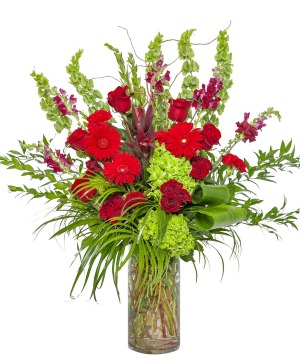 Crimson Elegance Vase 