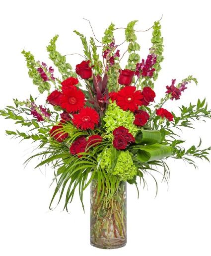 Crimson Elegance Vase 