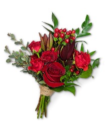 Crimson Hand-tied Bouquet Prom