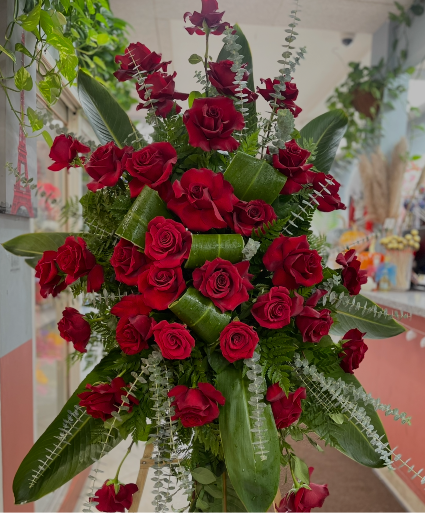Crimson Memories Standing Spray