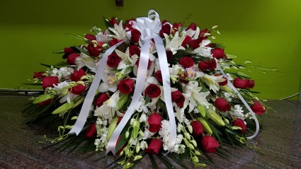  Crimson & White casket blanket  casket cover 