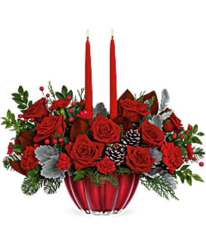 CRIMSON ROSE CHRISTMAS ARRANGEMENT