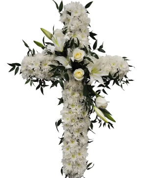 K641 All White Cross 36" All White Cross