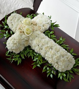 Cross casket spray Funeral 