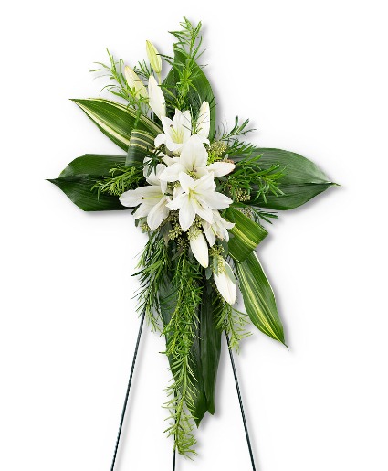 Cross of Comfort Flower Arrangement
