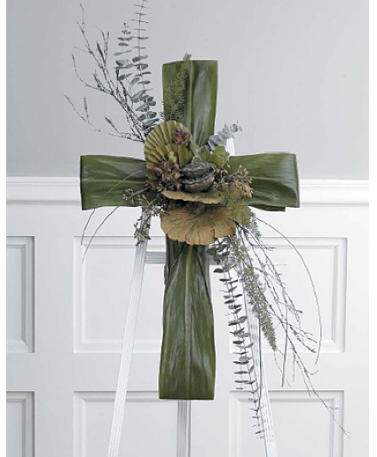 Cross of Creation Tribute Standing Spray