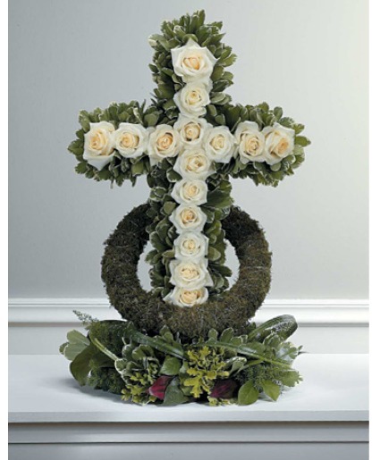 Cross of Faith Tribute Sympathy Arrangement