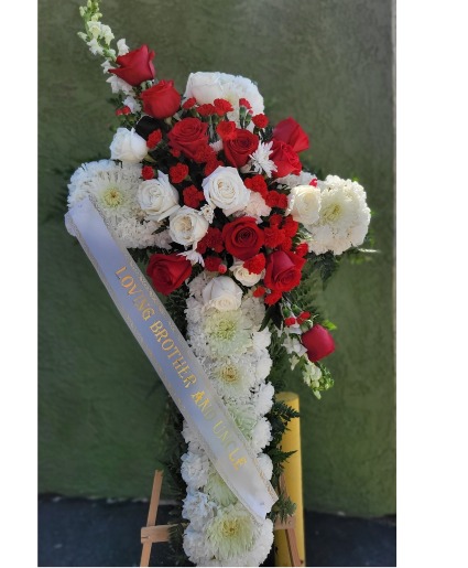 Cross Of Love Funeral Flowers