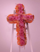 CROSS STANDING SPRAY  PINK 