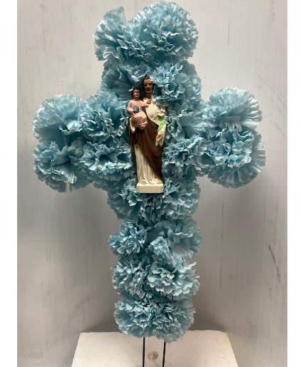 CROSS WITH RELIGIOUS STATUE IN STORE PRICE 