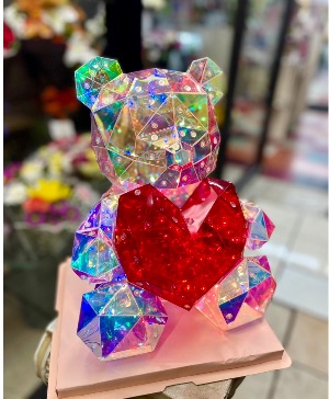 crystal bear 12" LED bear 