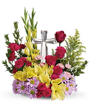 Crystal Cross Arrangement 
