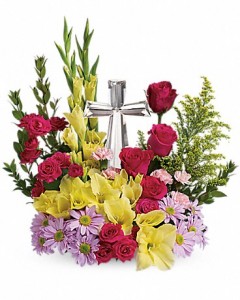 Crystal Cross Bouquet in Jasper, TX | Bobbie's Bokay Florist