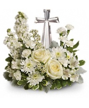 Crystal Cross Bouquet Sympathy