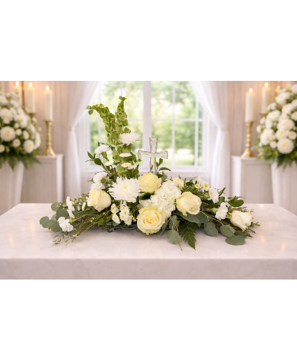 Crystal Cross  Table arrangement 