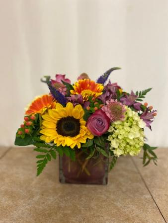 Cube Arrangement with a pretty mixture 