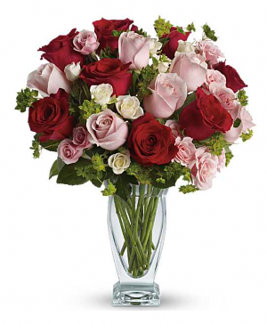 Cupid's Creation with Red Roses 