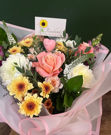 Cupid's Garden Korean Wrapped Bouquet in Winchendon, MA | Ruschioni’s Flowers and Gifts
