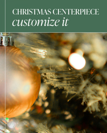Custom Christmas Centerpiece Flower Arrangement