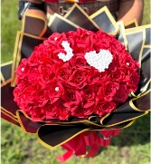 ARTIFICIAL WRAPED ROSES **ON SALE** (LETTERING IS OPTIONAL AND CUSTOMIZABLE)