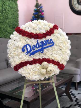 Dodgers Baseball Arrangement Custom Design