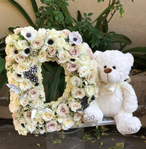  Custom Floral Letter & Design   Pre-order for next day delivery 