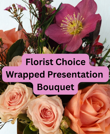 Custom Presentation Bouquet Wrapped Flowers