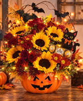 Cute & Spooky Pumpkin Call Us for Faster Service & Daily Specials: (915) 303-8500 Text Us to Order Anytime: (915) 505-3708 Your trusted source for Flowers & Delivery in El Paso TX 