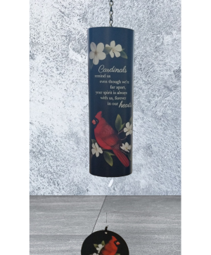 Cylindrical Cardinal Wind Chime Sympathy