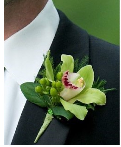 Cymbidium Orchid Boutonniere 