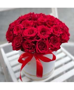 2 dozens red roses/white 