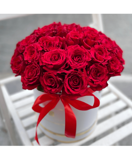 2 dozens red roses/white 