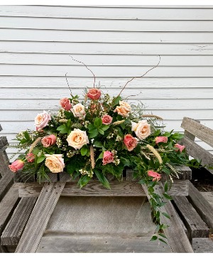 Dainty pearl  Mixed feminine flowers with pearls