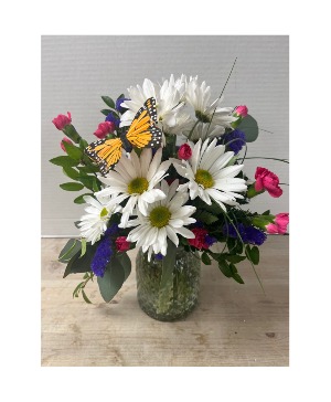 Daisies and Butterflies Arrangement