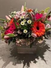 Wild Daisy Day Dream Wooden Box Arrangement