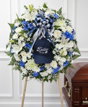 Dallas Cowboy Tribute Funeral Wreath 