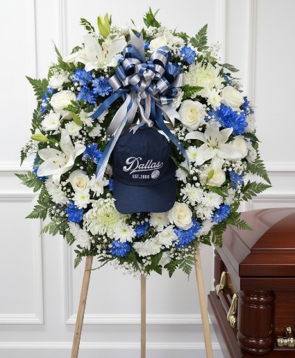 Dallas Cowboy Tribute Funeral Wreath 