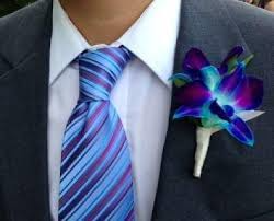 Dark Blue Boutinieere  