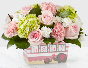 DARLING BABY GIRL ,  (AVAILABLE IN BLUE) FOR BABY BOY.