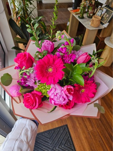 Darling in Pink  Wrapped Bouquet in Frederick, MD | Maryland Florals