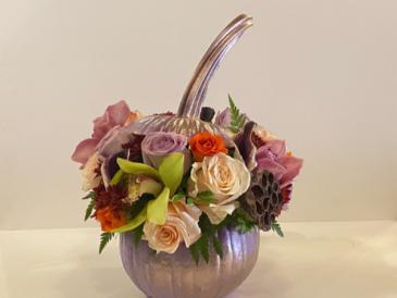 Days of Autumn pumpkin  Bouqet  in Forest Hills, NY | FOREST HILLS LILIES OF THE VALLEY