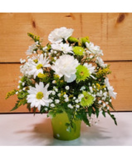 Dazzling pot( color may various) Fresh flowers 