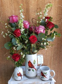 Dean Crouser Signature Cardinal Collection FLOWER ARRANGEMENT