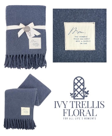 Dear, Mom Blanket -  Blue  in Owensboro, KY | Ivy Trellis Floral