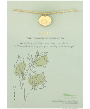 December Birth Flower Necklace 