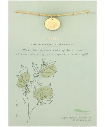December Birth Flower Necklace 