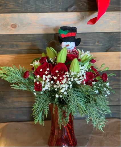 December Christmas Charity #1 Vase Arrangement 