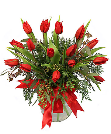 December Joys Flower Arrangement in Imlay City, MI | IMLAY CITY FLORIST