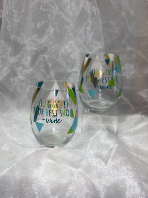 Decorative Wine Glasses 