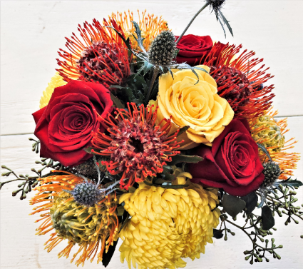 Deep Autumn Vase Arrangement